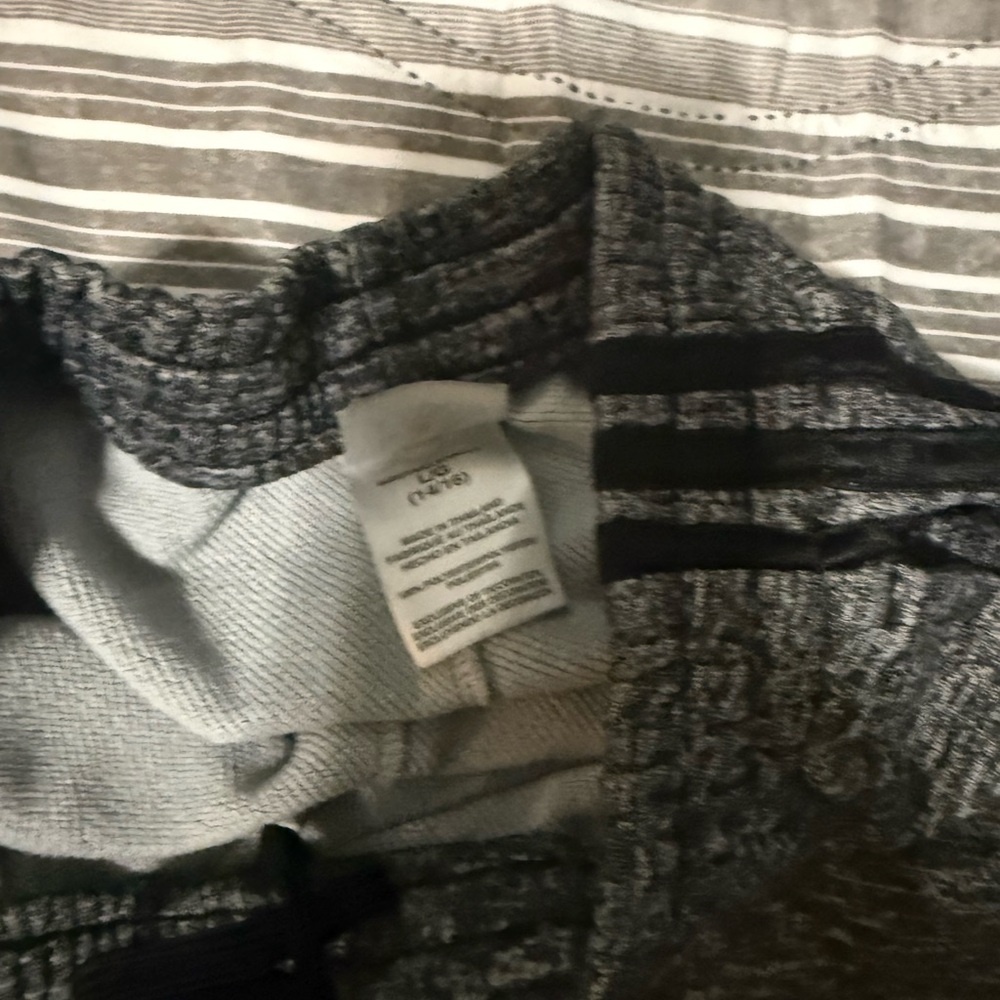 Gray and Black Textured Sweater